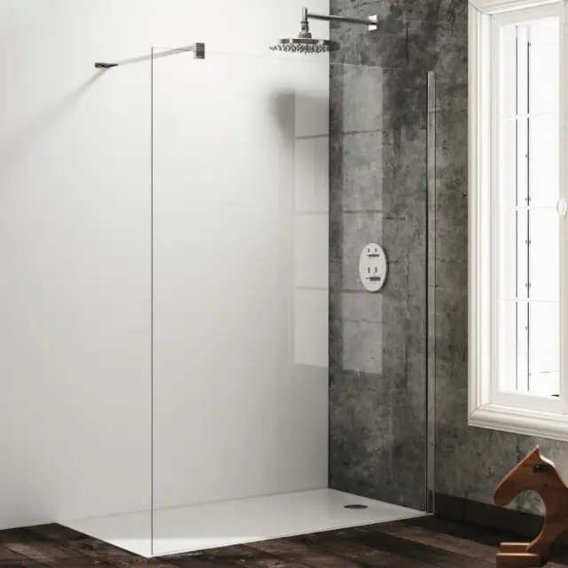 Ограждение в нишу HUPPE Solva pro 7T2282.092.321 полированный алюминий/прозрачное стекло