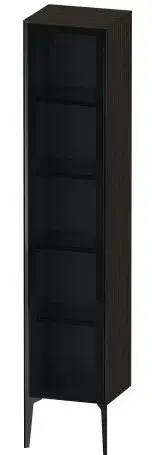 Пенал настенный SX с ножками 40*36*177h орех брашированный-69/матовый черный