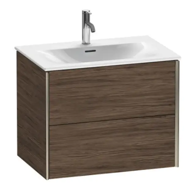 База под раковину Duravit XViu XV41330B121 Walnut Dark-21/рама champagne матовый-B1
