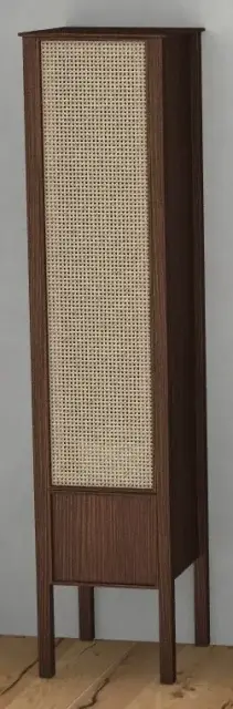 Пенал напольный с ножками, дверь петли слева 45*45*199h цвет-дуб темный шоколад (F5350)