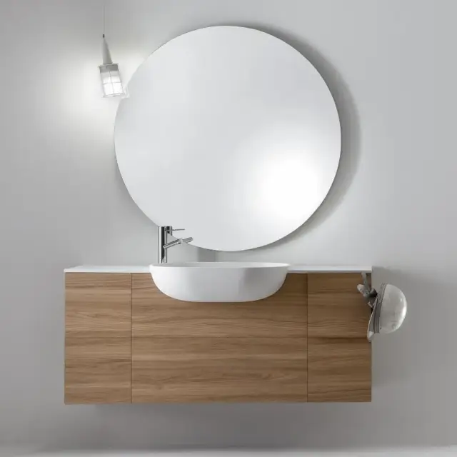 Зеркало для ванной Falper Circular 67W + 69O speciale smoke grey mirror