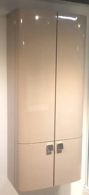 Пенал (1 дверь, петли слева), 35*35*h160, цвет - reed high gloss, ручка - хром (G0106)