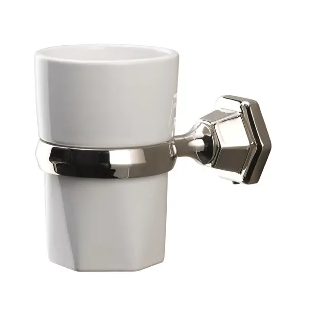 Стакан Devon&Devon Jubilee JB103CR хром/белый