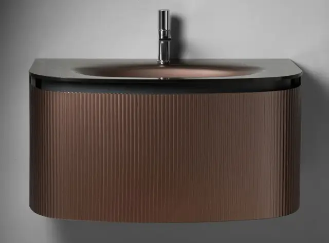 База под раковину Artelinea Kimono KM21 стекло flutes bronzo (B2)