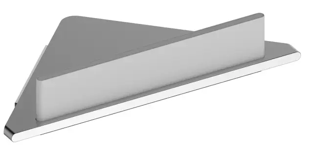 Полка для ванной Keuco EDITION 400 11557170100 алюминий серебристый анодированный/белый