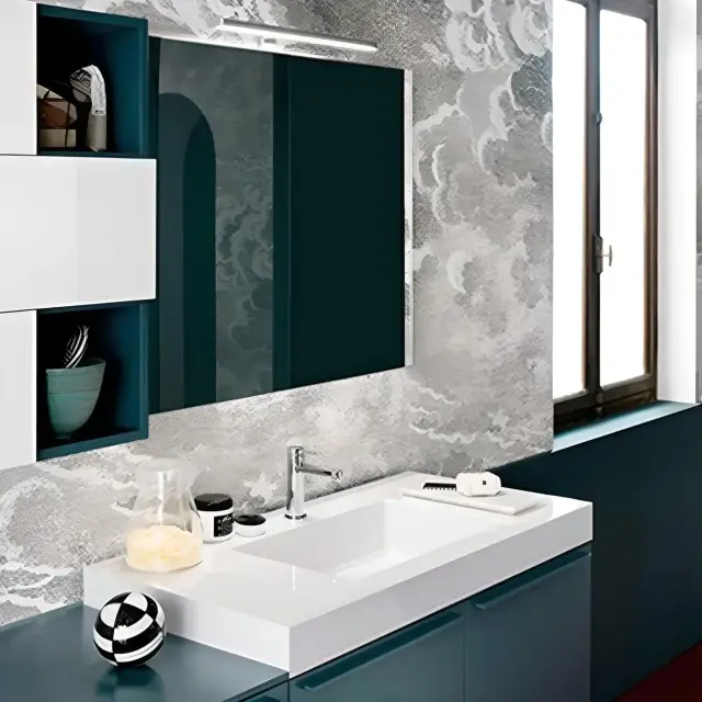 Зеркало для ванной Arbi LIGHT SFML nero