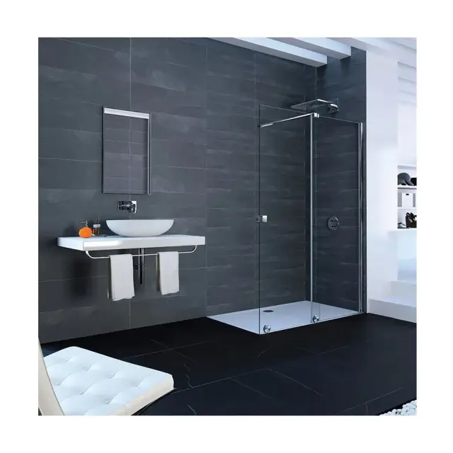 Ограждение в нишу HUPPE XTENSA KY C K1S1 T 21HQ4R профиль черный/стекло FUME