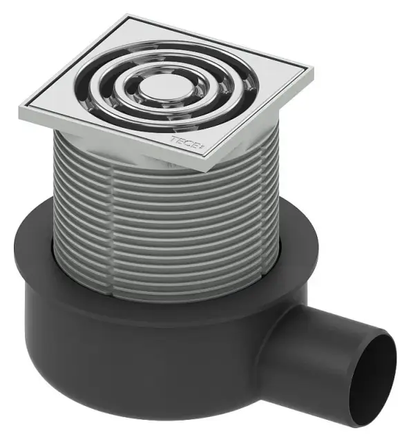 Трап дренажный низкий горизонтальный без фланца полиров.нерж.сталь