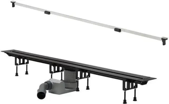 Трап для душа Advantix Vario (Х1), корпус произвольно укорачиваемый, с дизайн-вставкой 30-120*11*h9.5-16.5 хром глянец