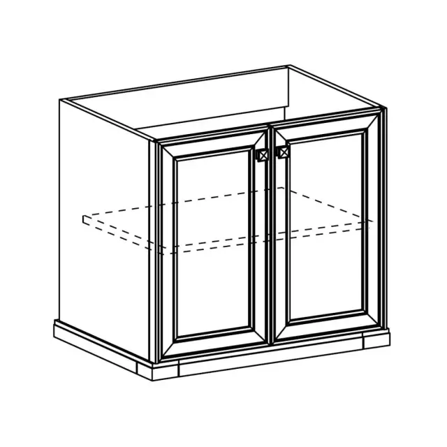 База под раковину Arbi AUGUSTO LA10 (LN) P02 структура - матовый лак col.creta, ручки - p02 хром