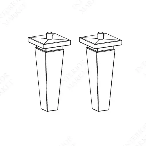 Ножки для базы под раковину/пенала, 2 шт., h17.7, carruba opaco