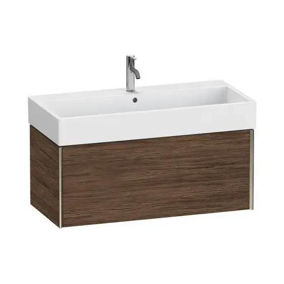 База под раковину Duravit XViu XV42370B121 Walnut Dark-21/рама champagne матовый-B1