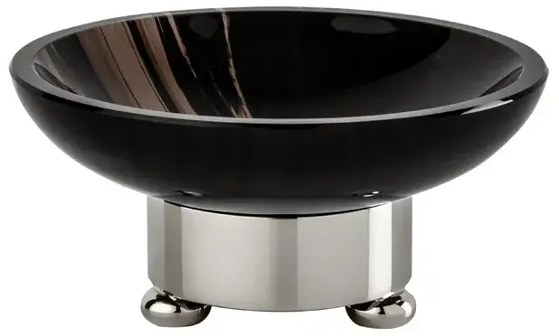 Мыльница Cristal&Bronze OBSIDIENNE LISSE FS11P-A2-601 обсидиан/никель