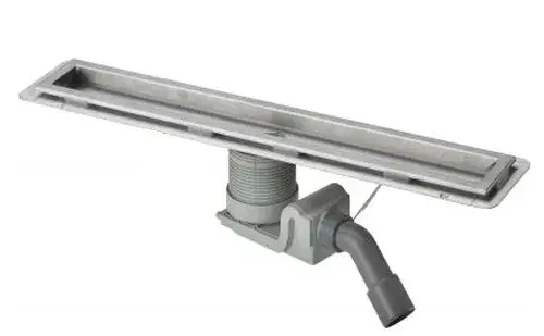 Душевой лоток Visign, (X1), от 0.5 л/с до 0.7 л/с, с гидрозатвором и съемным грязеуловителем 75 см, нержавеющая сталь