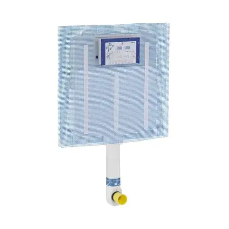 Бачок смывной скрытого монтажа с фронтальным окном, глубина 8 см для смывной клавиши