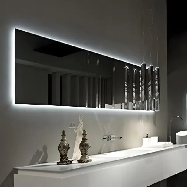 Зеркало для ванной Rifra 2HD 160.C6.00.LD.40 полированная нержавеющая сталь / led подсветка сзади