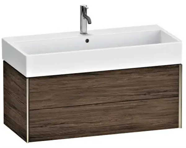 База под раковину Duravit XViu XV43370B121 Walnut Dark-21/рама champagne матовый-B1