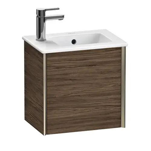 База под раковину Duravit XViu XV4024LB121 Walnut Dark-21/рама champagne матовый-B1