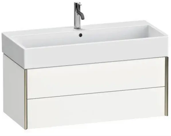 База под раковину Duravit XViu XV43370B118 белый матовый-18/рама champagne матовый-B1