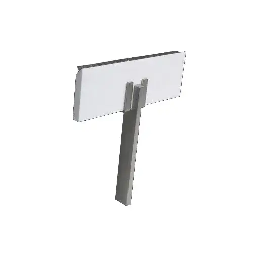 Щетка для чистки стекла с крючком для фиксации на стене, 20*h22, белый / сатинированная нержавеющая сталь