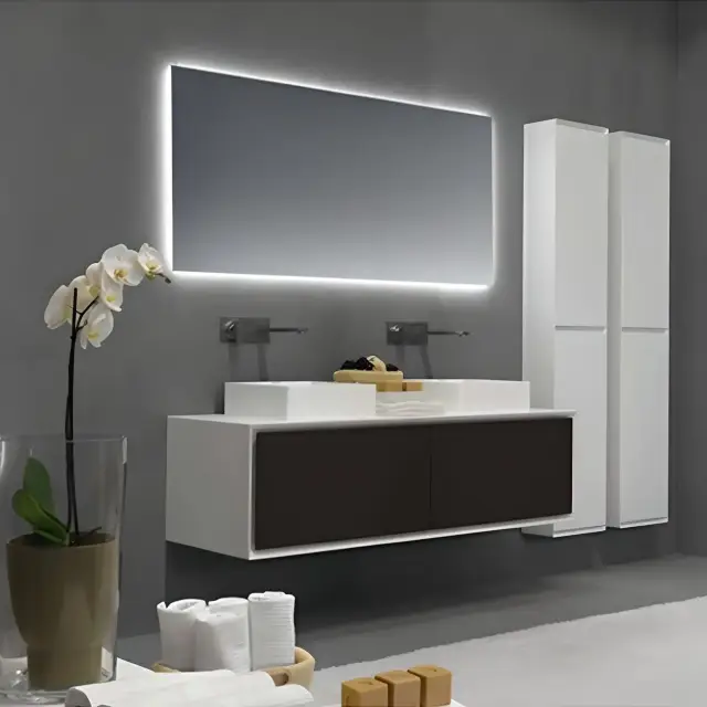 Зеркало для ванной Rifra 2HD 120.C1.00.LD.40 полированная нержавеющая сталь / led подсветка сзади