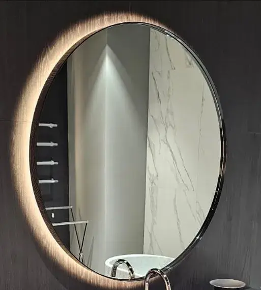 Зеркало для ванной Milldue 0MP110 рамка-сталь