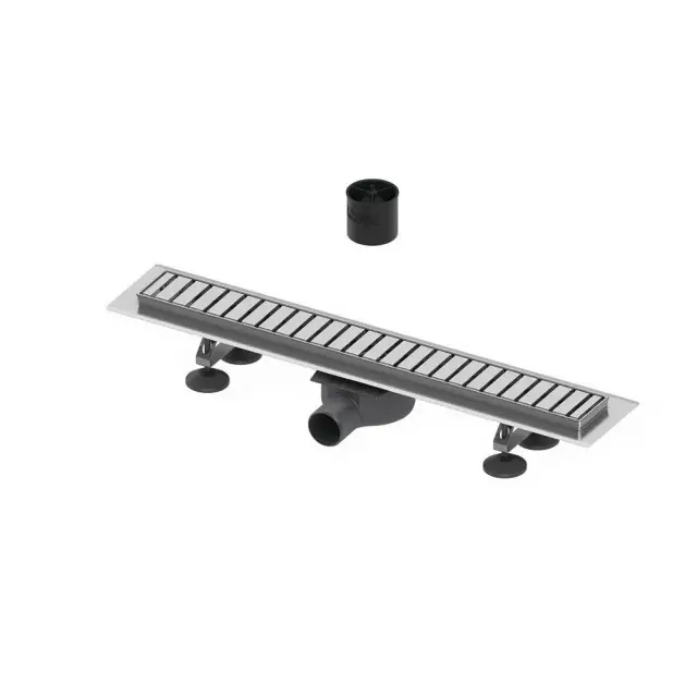 Комплект: дренажный канал 900мм с решеткой “straight”, с cифоном DN50, с мембраной, на 4 опорах Tece TECElinus