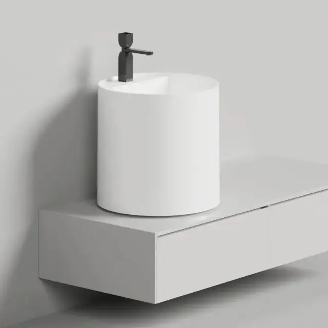 Раковина накладная матовая SALINI ARMONIA ROUND TOP 03