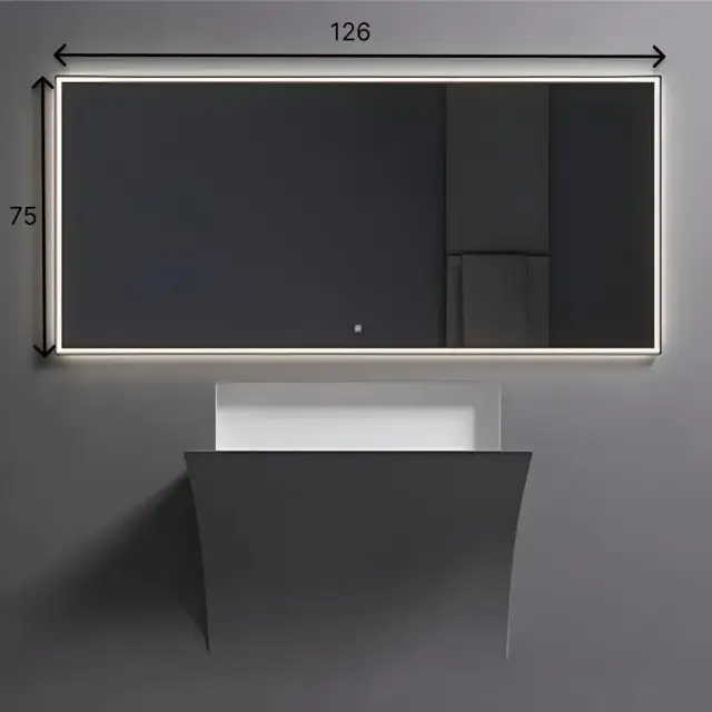 Зеркало для ванной Antonio Lupi Nastro NASTRO75W.126 рамка черная