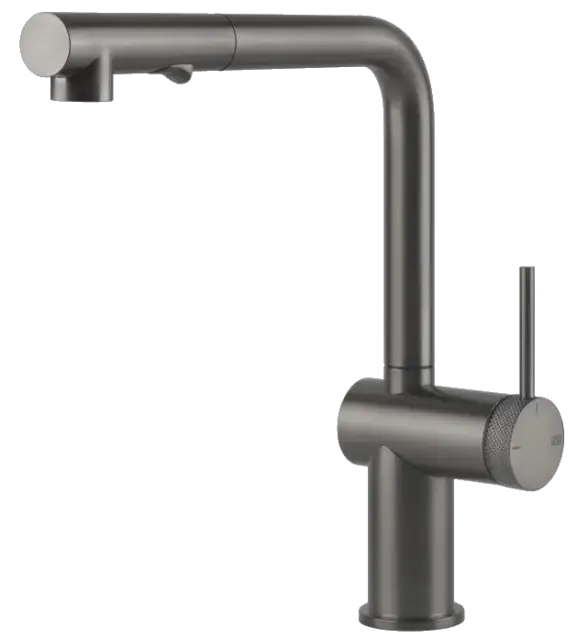 Смеситель для кухни Gessi INEDITO-GODRONATO 60477#126 Black Metal Brushed GHRC