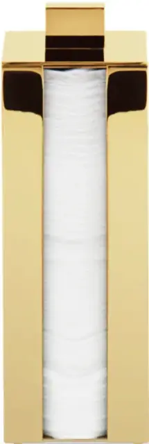 Контейнер для ватных дисков, настольный 6*6*h18 Gold