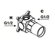 Встраиваемая часть для арт. ND601 Polished chrome