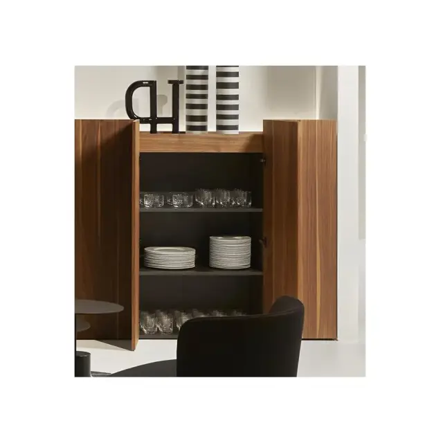 Шкаф подвесной с LED подсветкой 3000K, с трансформатором 2 дверки, с топом 72*40*119h NOCE CANALETTO