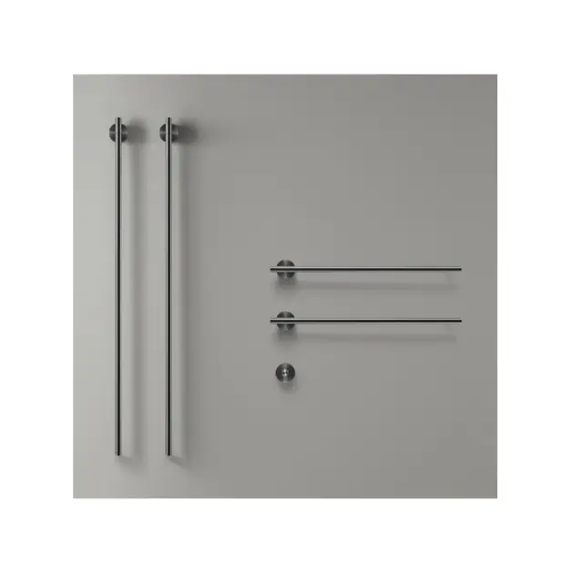 Полотенцесушитель электрический CEA EQUILIBRIO EQB74KDS = TRS01+SEL01(x2шт.)+SEL02(x2шт.)+BOT03 BLACK DIAMOND SATIN