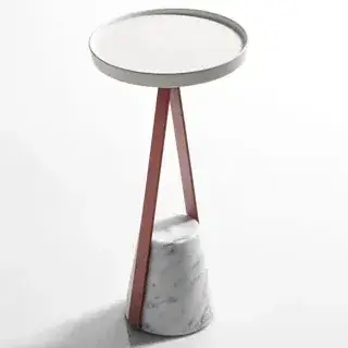Столик для ванной комнаты Antonio Lupi Halo HALO1A Embossed lacquered frame nero/Carrara satinato marble//White /brass