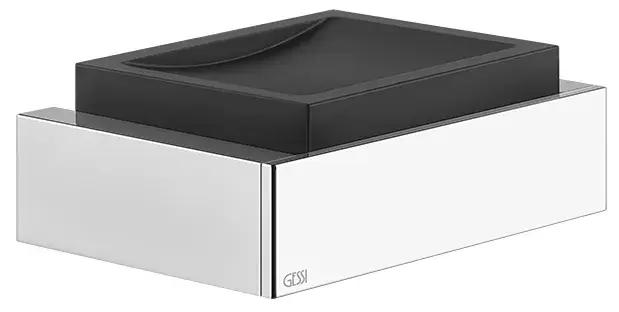 Мыльница Gessi Rettangolo 20802#031 черный/хром