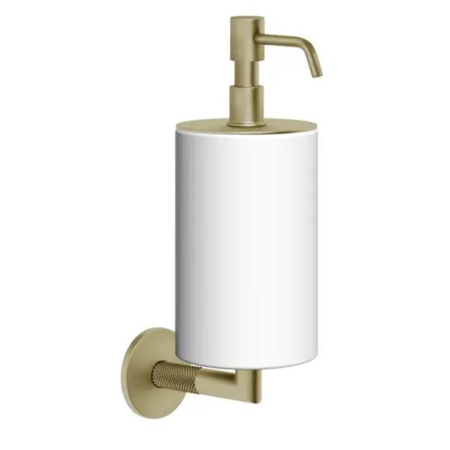 Дозатор Gessi ANELLO 63713#727 цвет-белый/браш.латунь PVD