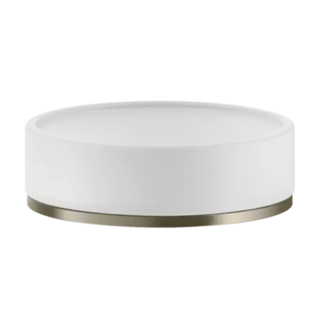 Мыльница Gessi INCISO/VENTI20 58525#149 белый/FINOX BRUSHED NICKEL