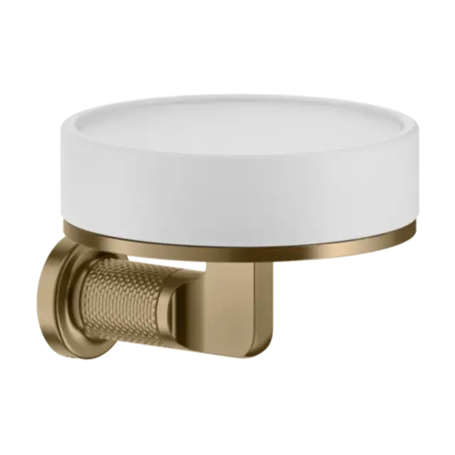 Мыльница Gessi INCISO 58501#726 белая/Warm Bronze Brushed PVD