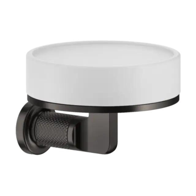 Мыльница Gessi INCISO 58501#707 белая/Black Metal Brushed PVD