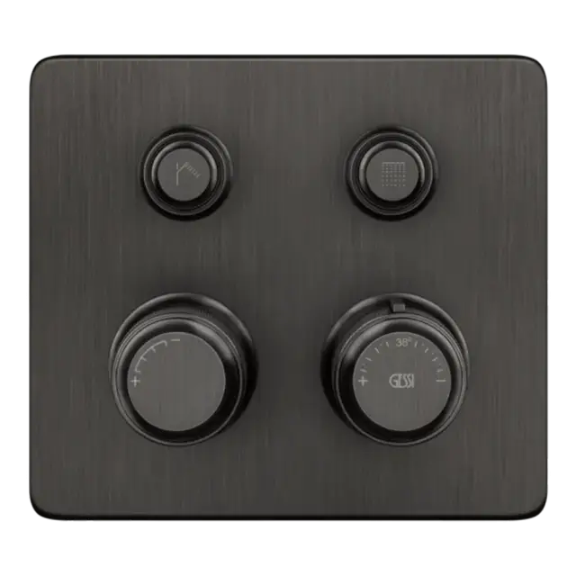 Термостат Gessi HI-FI ECLECTIC COMPACT 65232#707 Black Metal Brushed PVD