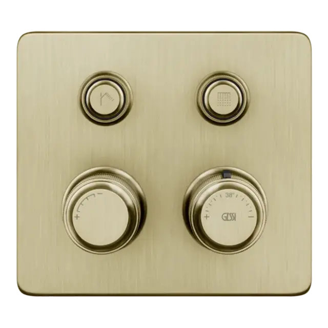 Термостат Gessi HI-FI ECLECTIC COMPACT 65232#727 цвет-браш.латунь PVD