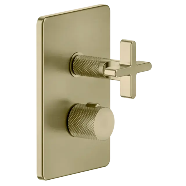 Термостат Gessi INCISO 58234#727 цвет-браш.латунь PVD