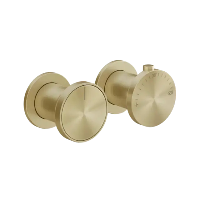 Термостат Gessi ORIGINI 66136#727 цвет-браш.латунь PVD