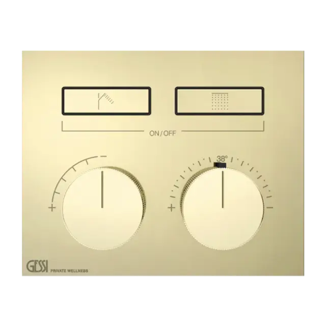 Термостат Gessi HI-FI 63004#710 цвет-латунь PVD