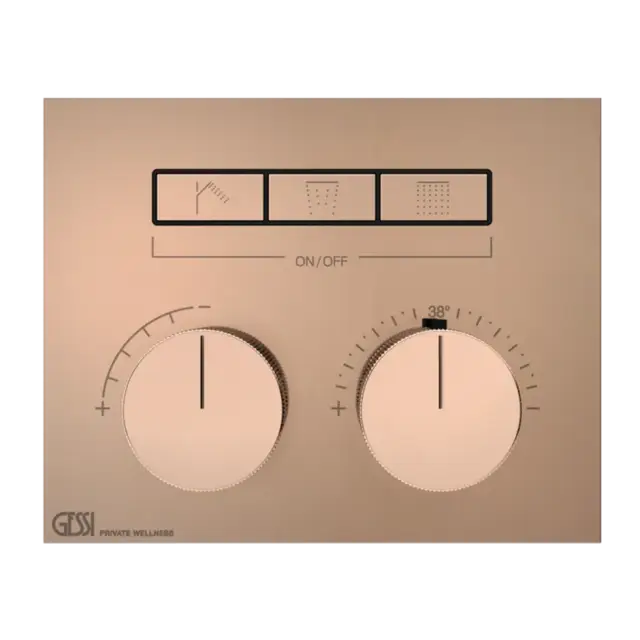 Термостат Gessi HI-FI 63006#030 Медный PVD