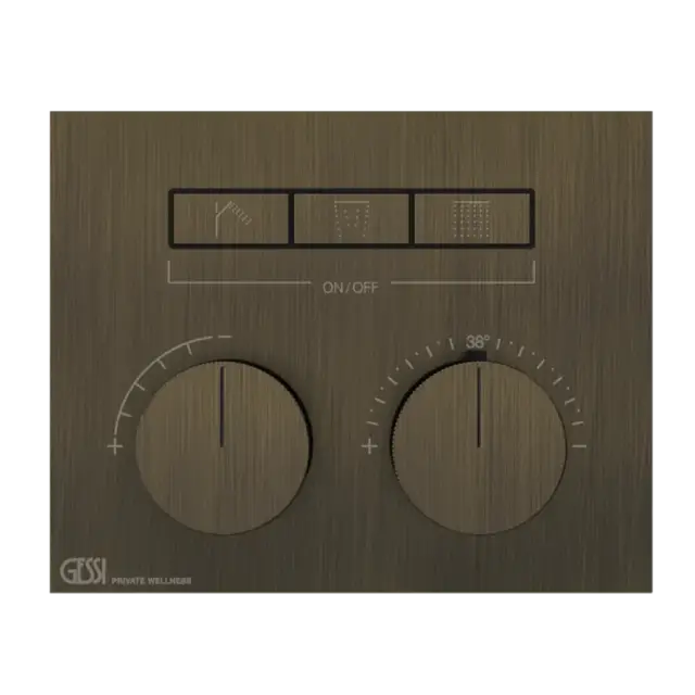 Термостат Gessi HI-FI 63006#713 античная латунь