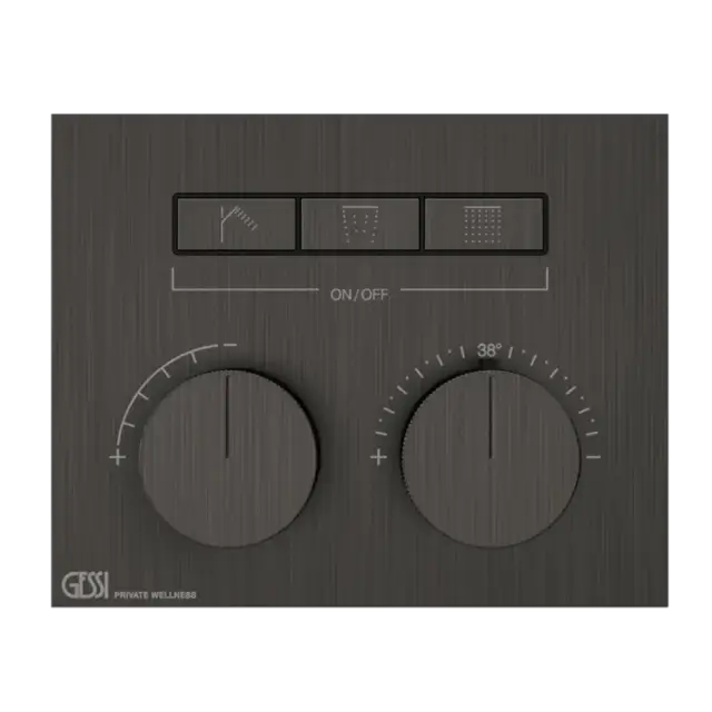 Термостат Gessi HI-FI 63006#707 Black Metal Brushed PVD