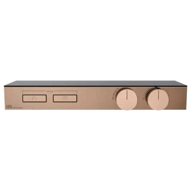 Термостат Gessi HI-FI SHELF 63022#030 Медный PVD, полочка-черное стекло