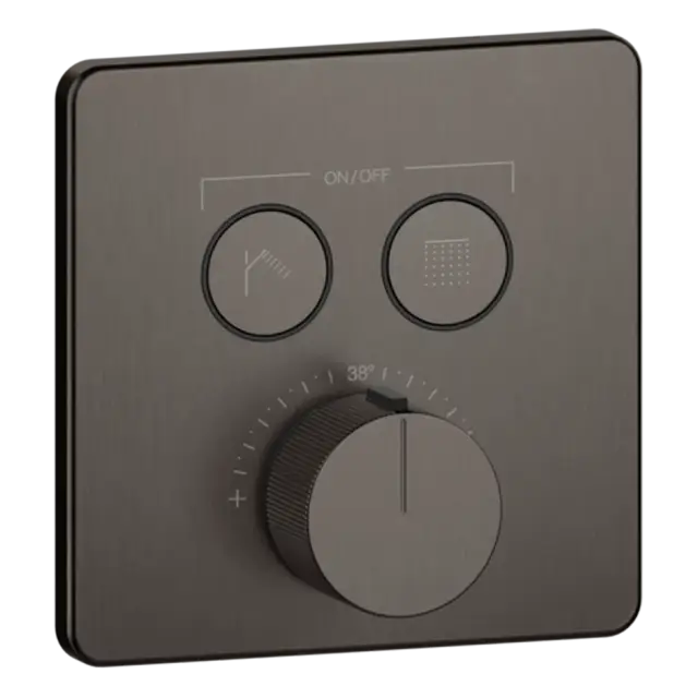 Термостат Gessi HI-FI COMFORT 38718#707 цвет-Black Metal Brushed PVD